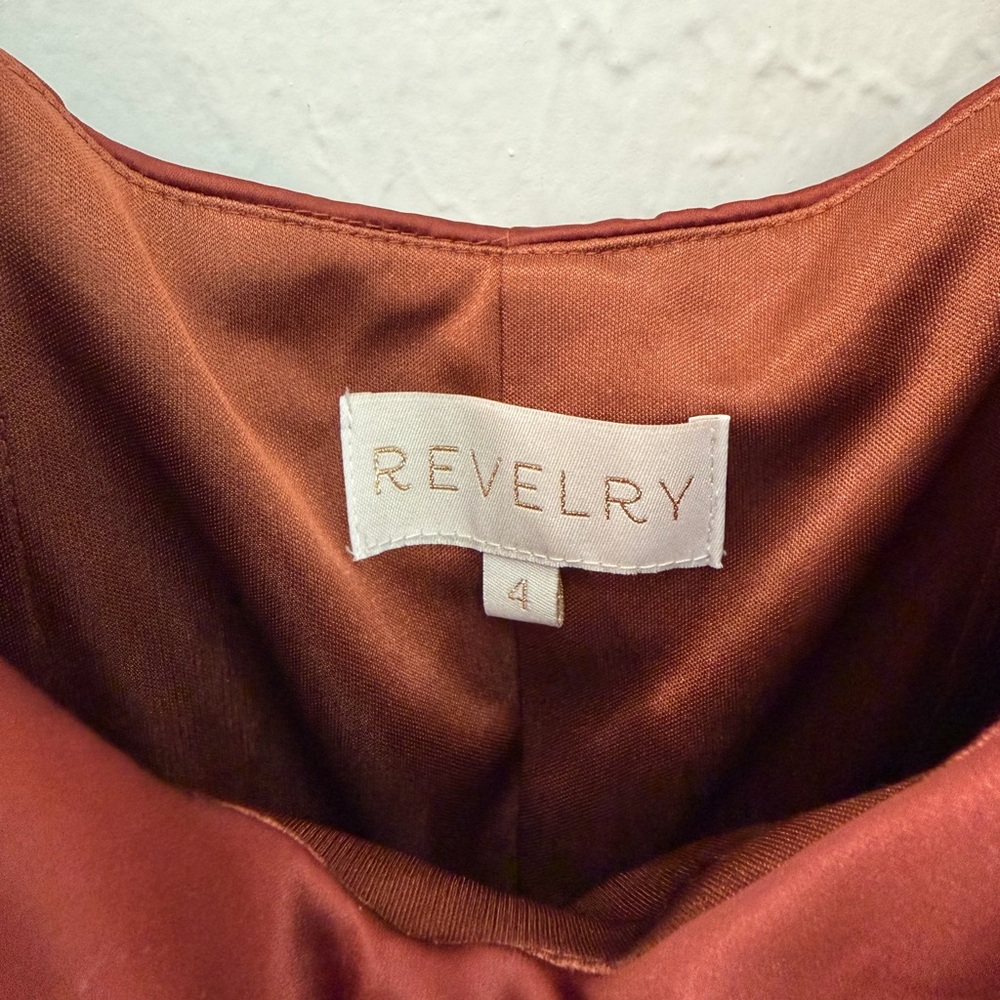 Revelry Terracotta Rust Skye Bridesmaid Dress - Picture 7 of 12